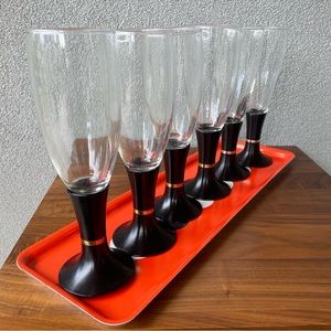 6 vintage David Douglas champagne glasses, made in 🇺🇸 by Libbey, 12 ounces